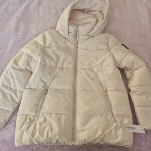Brand New Calvin Klein White Hooded Jacket